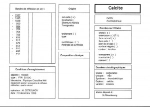 Calcite. Table (IRS)