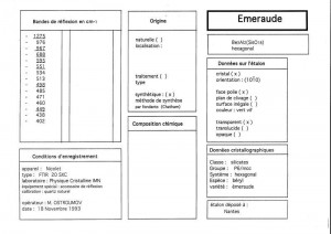 Emeraude Chatham. Orientation 1010. Table (IRS)