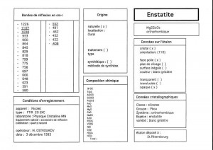 Enstatite. Table (IRS)