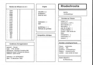 Rhodochrosite. Table (IRS)