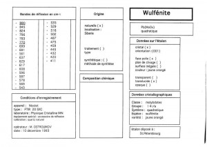 Wulfenite. Table (IRS)